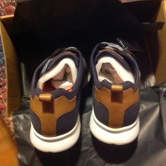 Thomas & Vine Men's Adler Navy Suede & Blue Textile Sneakers - 11.5 - New in Box - Picture 3 of 11